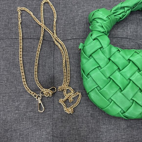 NWOT Urban Expressions Woven Vegan Leather Bag Top Knot Detail Purse Crossbody - Picture 4 of 4